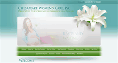 Desktop Screenshot of chesapeakewomenscare.com
