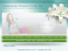 Tablet Screenshot of chesapeakewomenscare.com