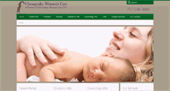 Desktop Screenshot of chesapeakewomenscare.net