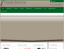 Tablet Screenshot of chesapeakewomenscare.net